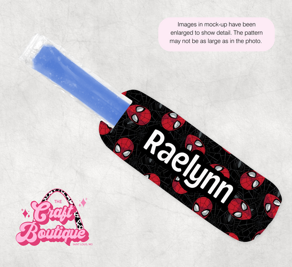 Black Spider Mask Popsicle Koozie
