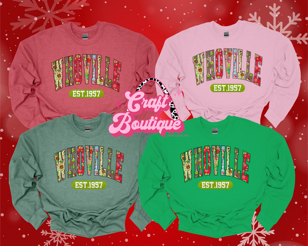 Whoville Varsity Style Printed Sweatshirt