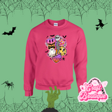 Colorful Retro Halloween Printed Sweatshirt