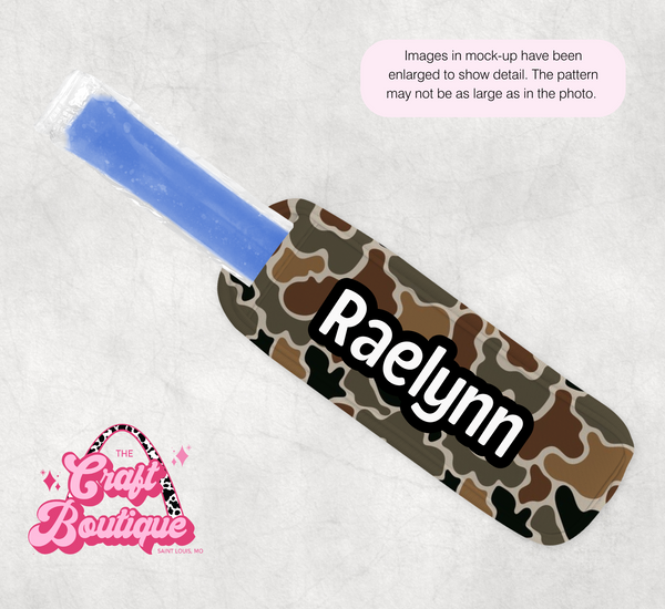 Trendy Camo Popsicle Koozie