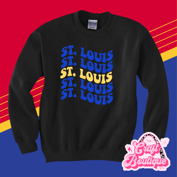 STL Hockey St. Louis Wavy Printed Sweatshirt