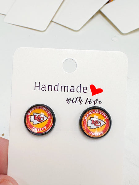 Yellow/Red KC Arrowhead Stud Earrings