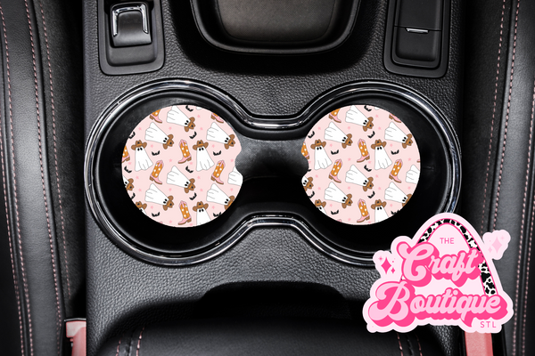 Western Ghosties Car Coaster Set