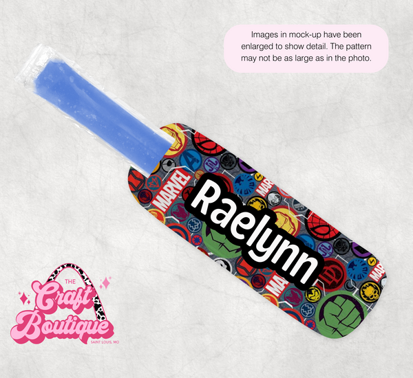 Marvel Logos Popsicle Koozie