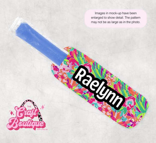 Lilly P Flamingos Popsicle Koozie