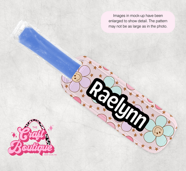 Smiley Face Daisy Popsicle Koozie