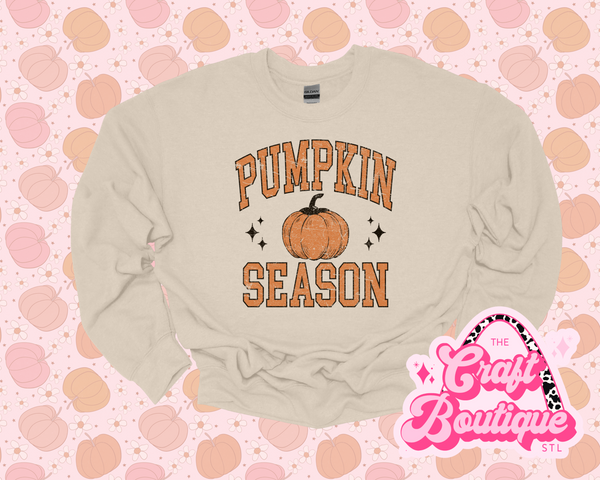 Pumpkin Season Printed Sweatshirt - Khaki