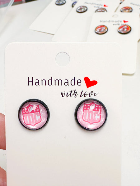 Pink IDC Stud Earrings