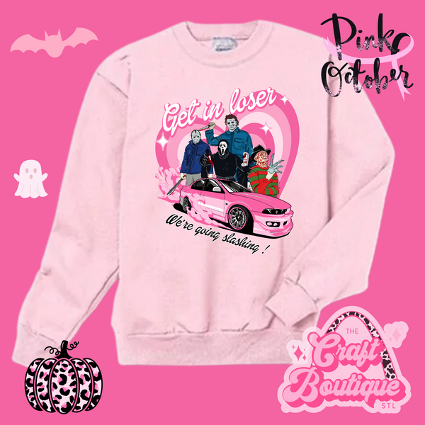 Get in Loser Horror Printed Sweatshirt