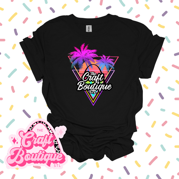 Tropical The Craft Boutique STL Logo Printed Tee - Black