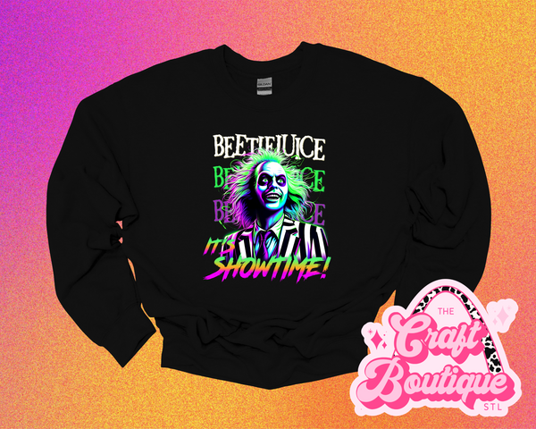 It's Showtime Beetlejuice Printed Sweatshirt - Black