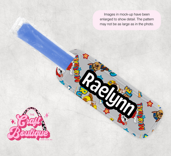 Gray Paw Patrol Comics Popsicle Koozie