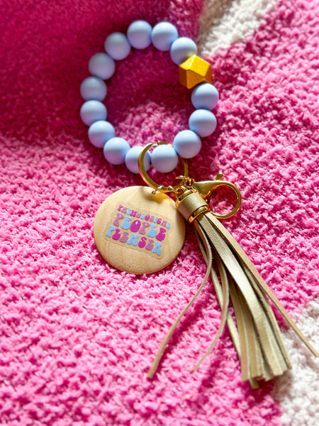 Lavender Pathological People Pleaser Silicone Bead Wristlet