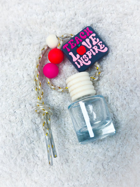 Red/Pink Teach Love Inspire Car Diffuser