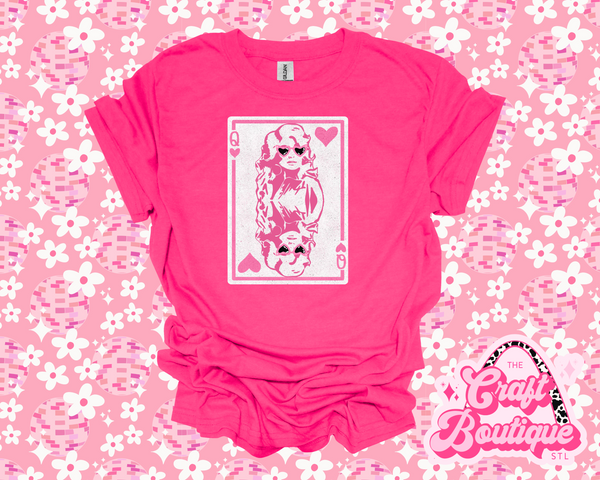 Queen Dolly Playing Card Printed Tee