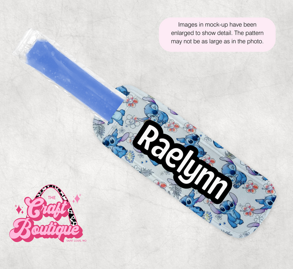 Blue Stitch Popsicle Koozie