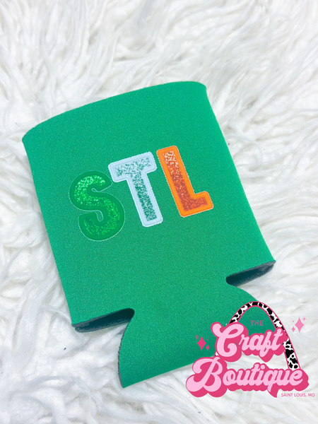 Faux Sequin STL SPD Koozie - Green