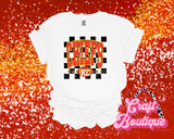 KCC Trendy Vintage Checkered Printed Tee