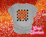 KCC Trendy Vintage Checkered Printed Tee