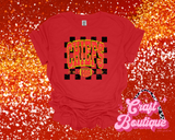 KCC Trendy Vintage Checkered Printed Tee