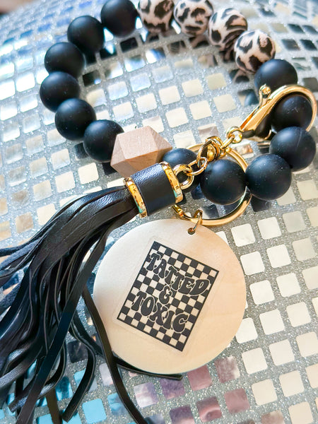 Black Leopard Tatted & Toxic Silicone Bead Wristlet