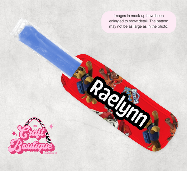 Red Paw Patrol Popsicle Koozie