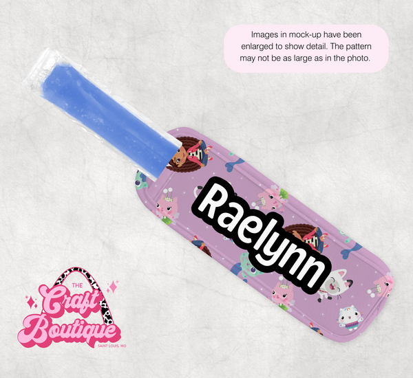 Purple Dollhouse Girl Popsicle Koozie