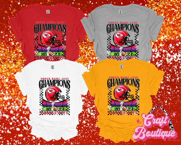 KCC Champions Helmet & Field Printed Tee