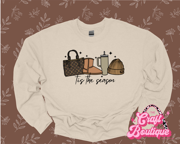 Tis the Season Girl Essentials Printed Sweatshirt