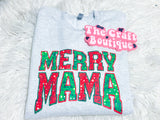 Merry Mama Sparkly Printed Sweatshirt