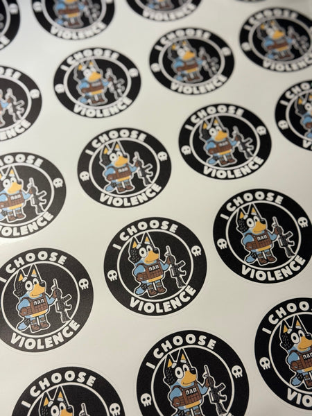 I Choose Violence Dog Decal