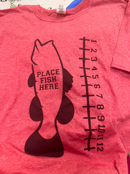 Size L Fish ruler tee