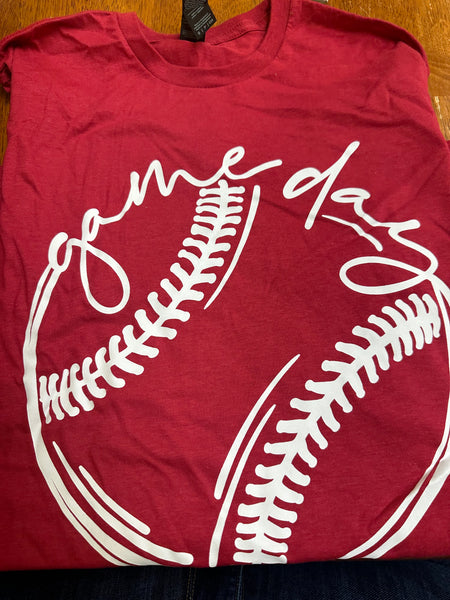 Size S Game Day Baseball T-shirt
