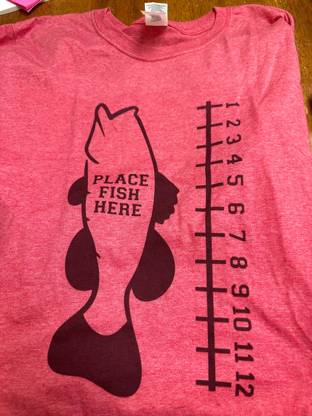 Size XL Fish Ruler T-shirt