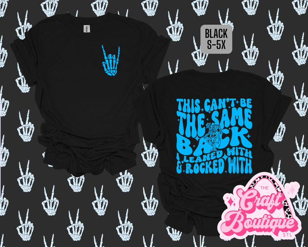 This Can't Be the Same Back Printed Tee - Black/Blue