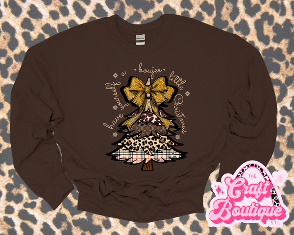 Have Yourself a Boujee Little Christmas Designer Inspired Tree Printed Sweatshirt
