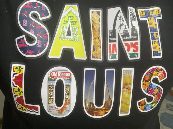 Saint Louis Treasures Screen Printed Hooded Sweatshirt