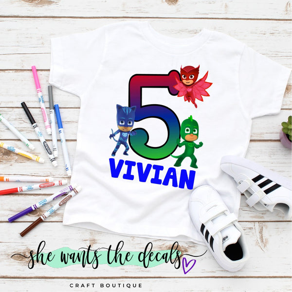 PJ Masks Birthday Shirt