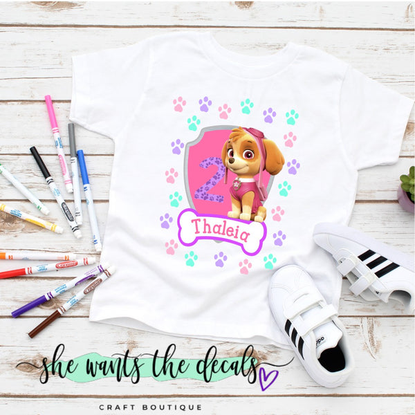 Paw Patrol Skye Birthday Shirt